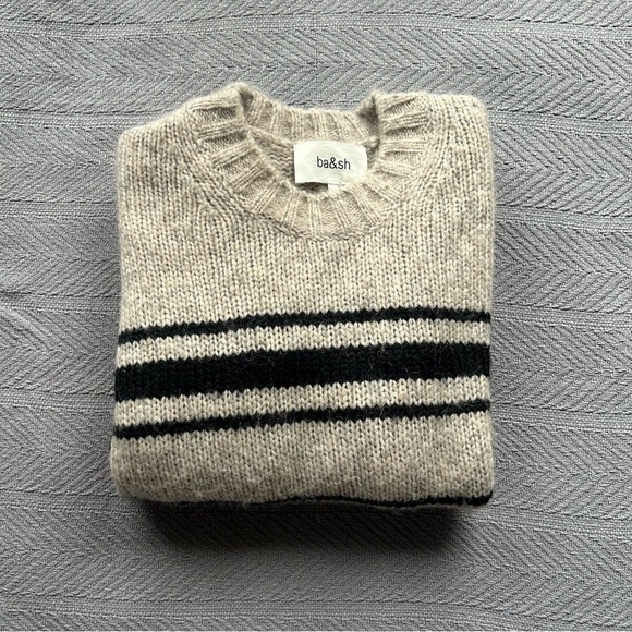 ba&sh Bosco Stripe Crewneck Sweater XS women - Picture 3 of 4